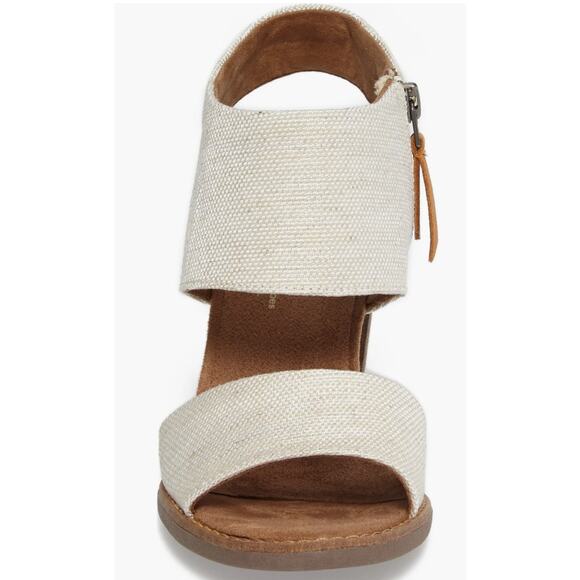 Toms Majorca Cutout Side Zipper Sandal Natural 8 - Picture 5 of 16